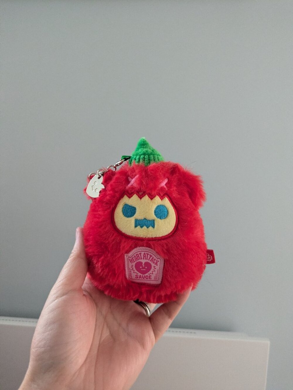 Popmart Strange Ghost Diner Shinwoo Plush Strap - Heartattack Sauce (no box)